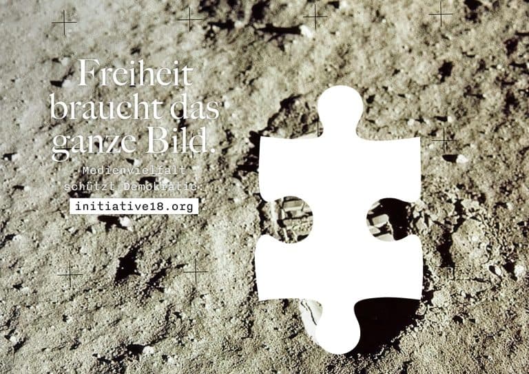 Motiv: „Erster Mensch auf dem Mond“ - Campaign poster